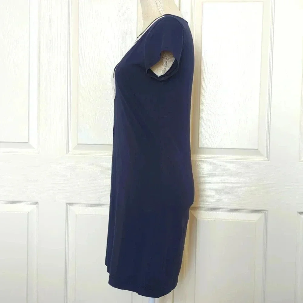 Lilly Pulitzer Brewster Blue White T Shirt Dress - Picture 4 of 6